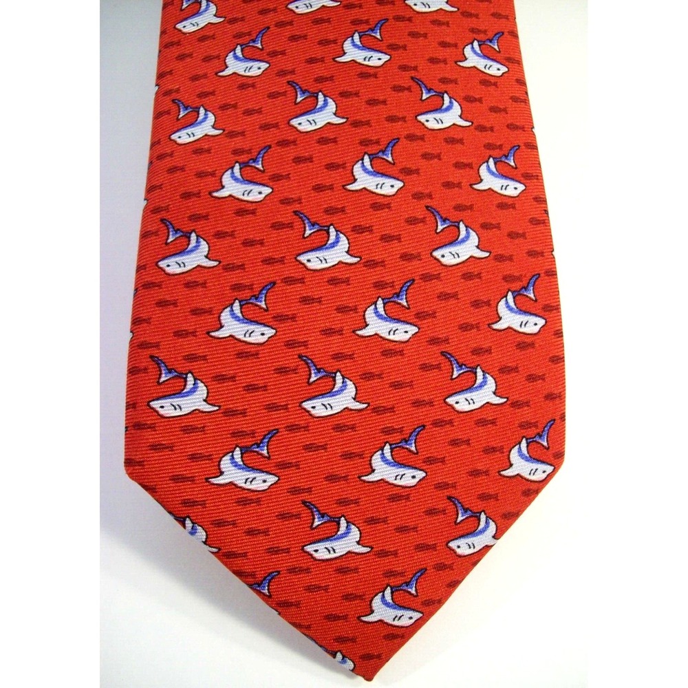 Men's Chaps Shark Silk Neck Tie, Red